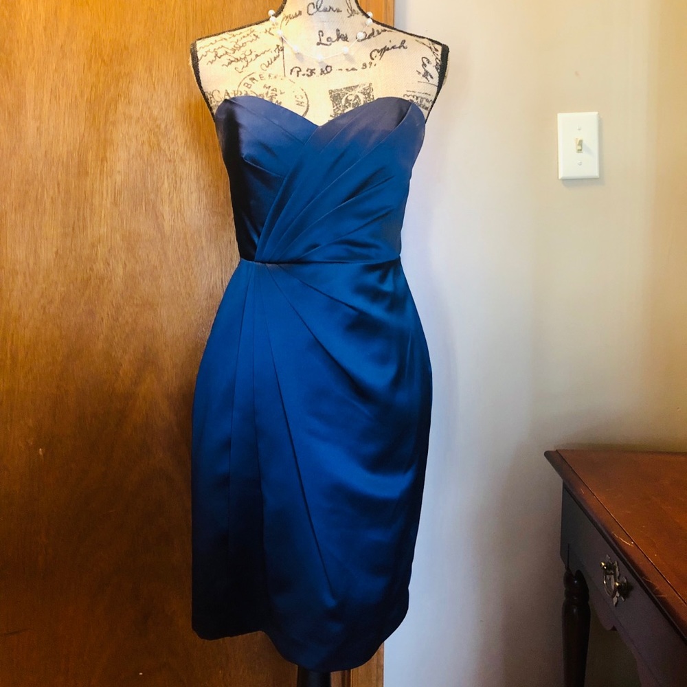 David’s Bridal sapphire navy blue formal dress